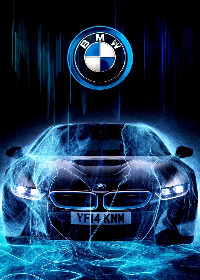 BMW Car with Electric Aura