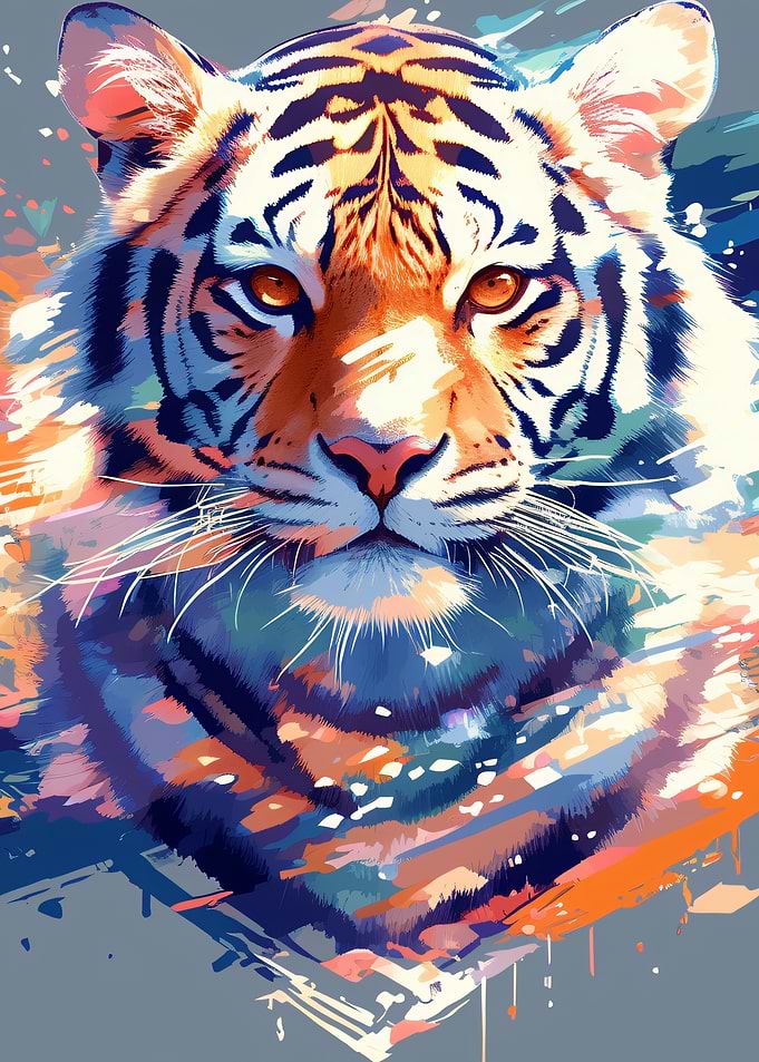 Vibrant Tiger Portrait