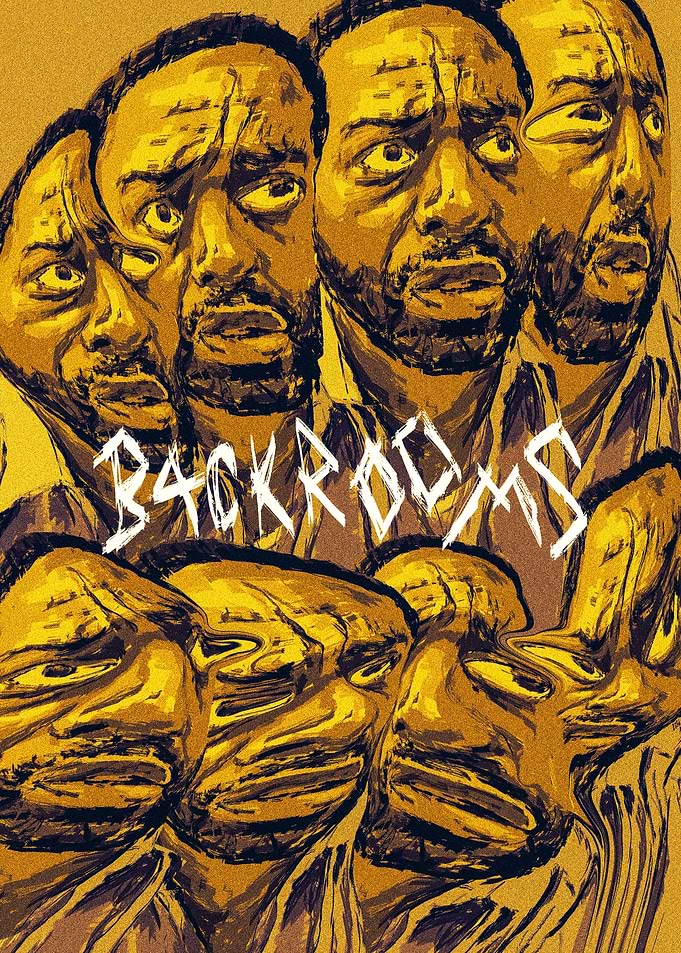 Distorted Faces with Backrooms Text