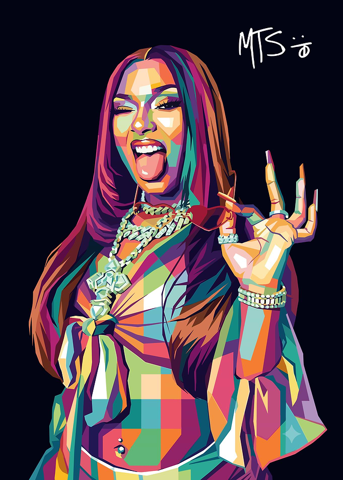 Megan Thee Stallion Pop Art Portrait