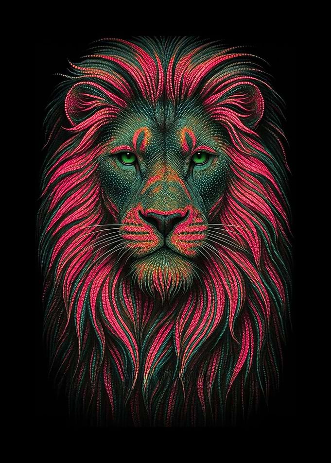 Stylized Lion Portrait