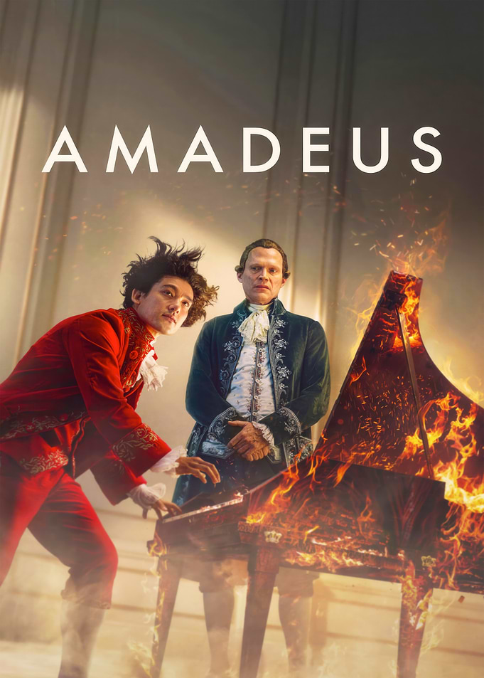 Amadeus Poster with Burning Piano