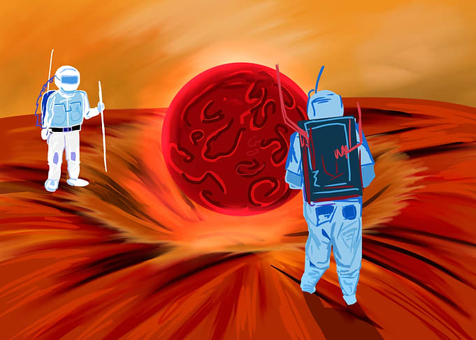 Astronauts on a Red Planet
