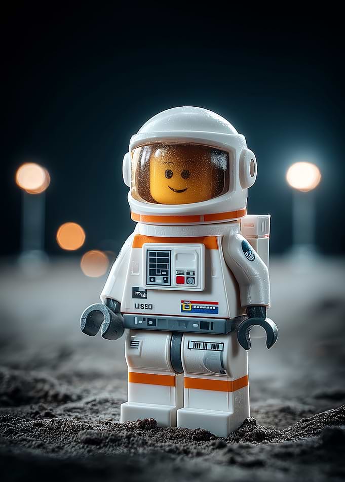 Lego Astronaut on the Moon