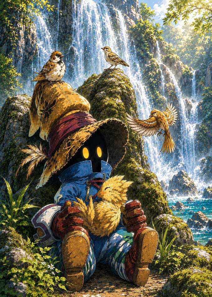 Vivi Ornitier with Chocobo and Birds