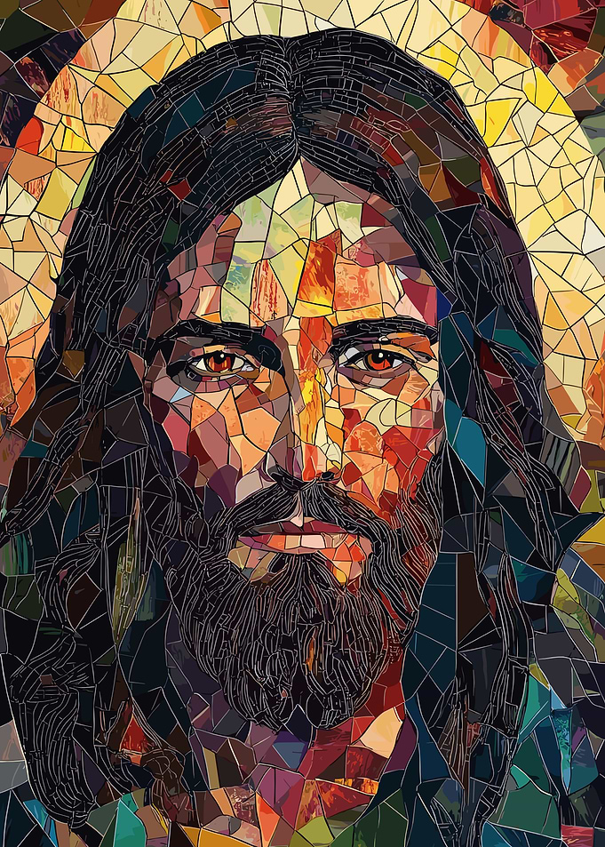 Jesus Christ Mosaic Portrait