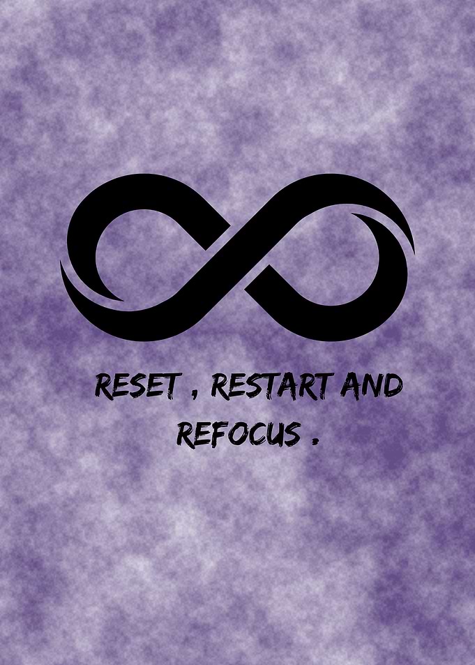 Infinity symbol with inspirational text