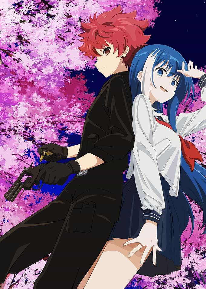 Anime Characters with Cherry Blossoms