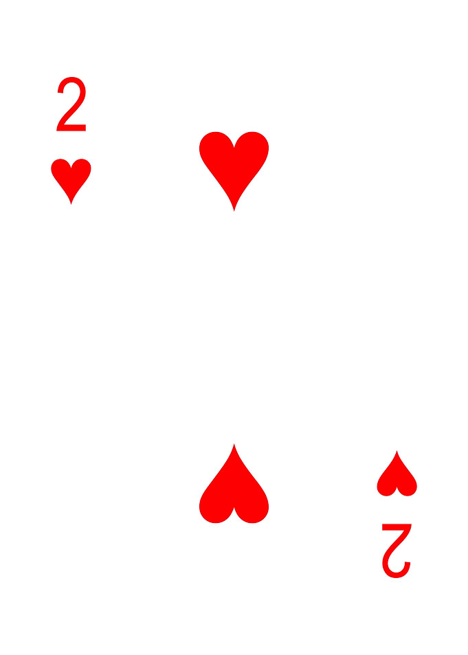 2 of Hearts Playing Card