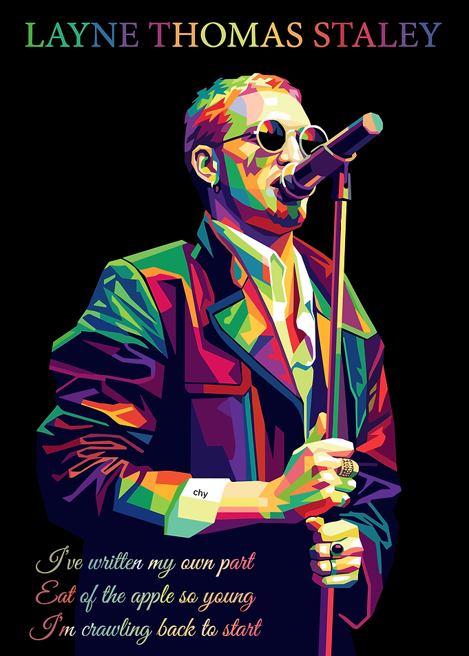 Layne Thomas Staley Pop Art Portrait