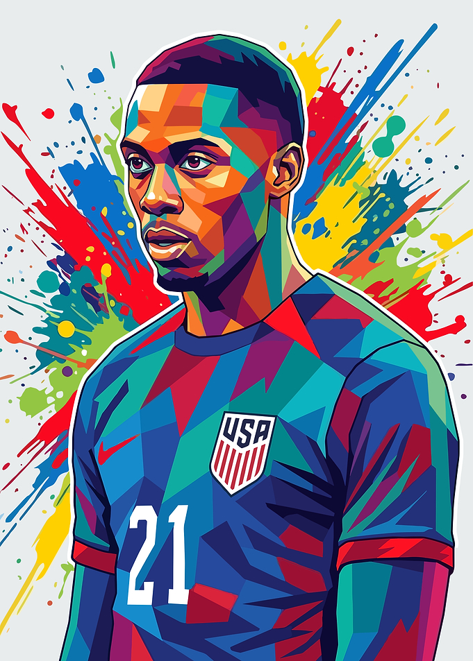 Timothy Weah Pop Art Portrait