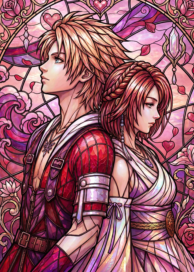 Final Fantasy Stained Glass Art