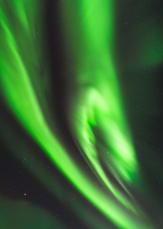 Vibrant Green Aurora Borealis