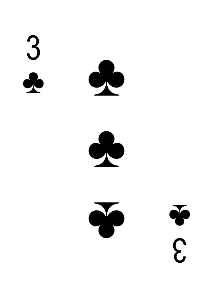 3 of Clubs Playing Card
