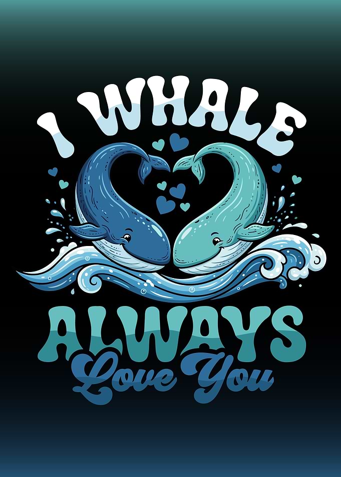 Whale Love You Pun