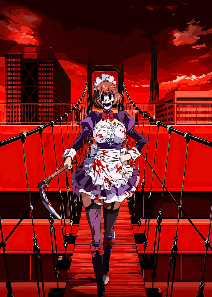 Bloody Maid with Scythe on Bridge