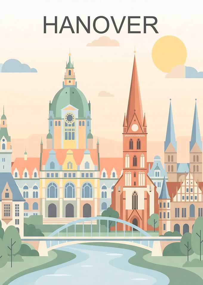 Hannover Cityscape Illustration
