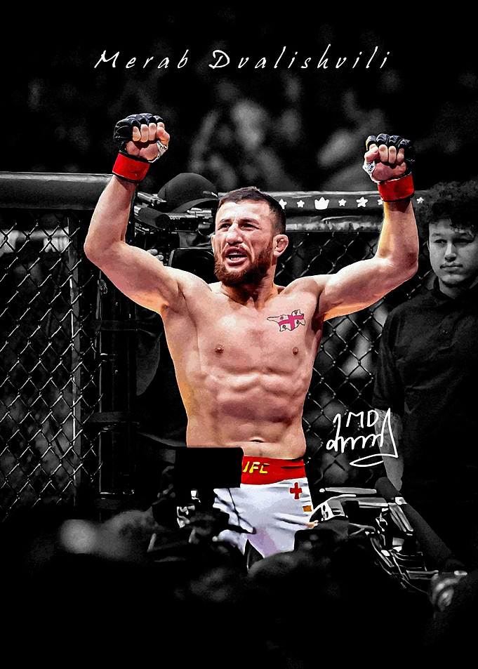 Merab Dvalishvili Celebrates Victory