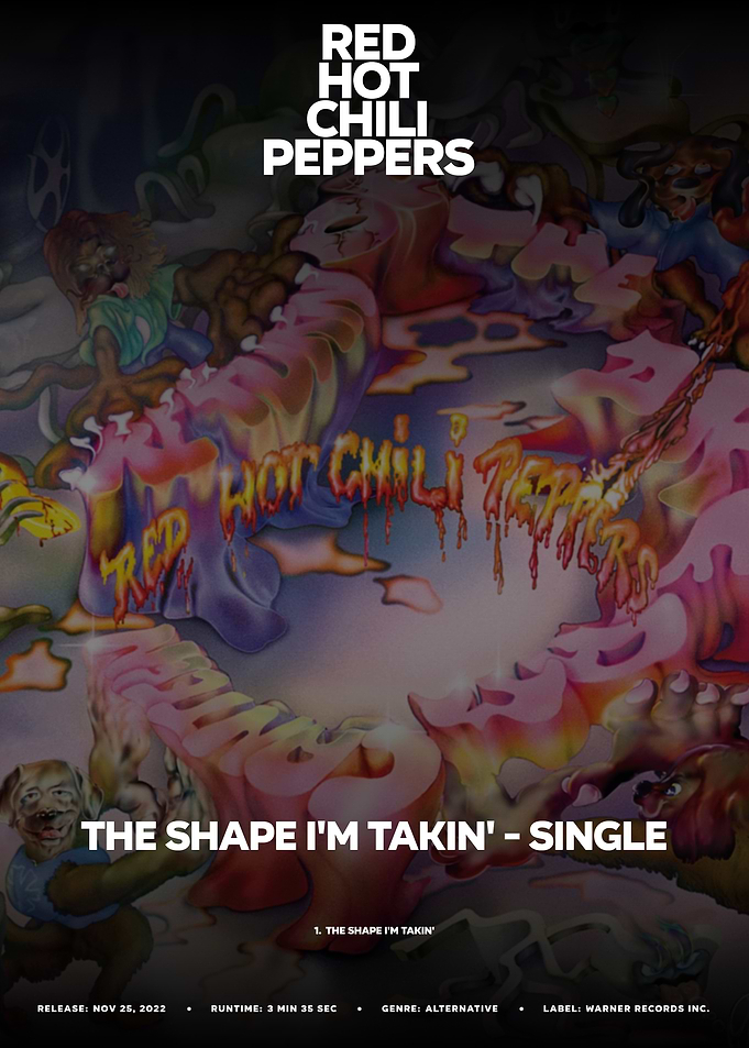 Red Hot Chili Peppers Single Art