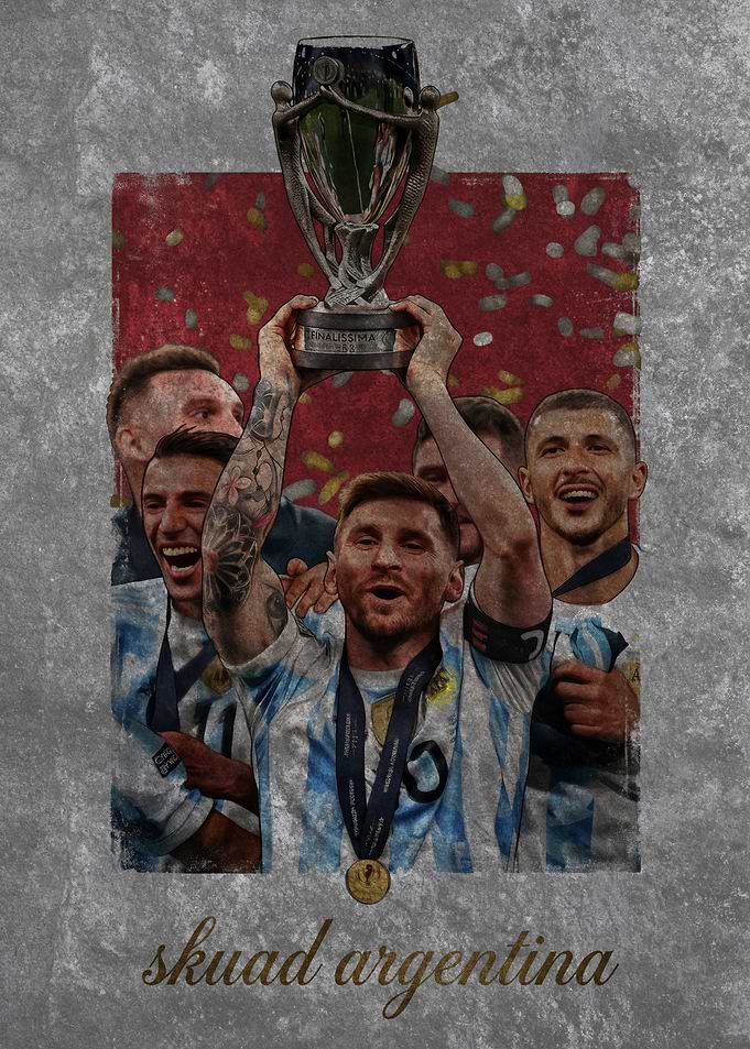 Argentina Squad Celebrates Trophy Win