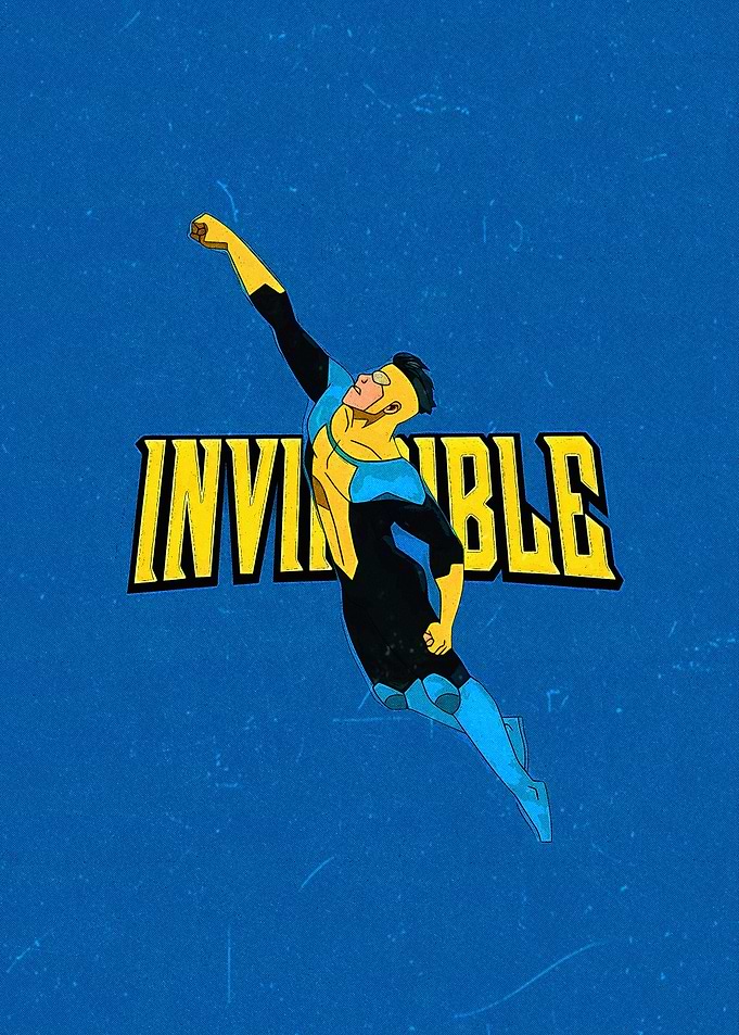 Invincible Flying with Title