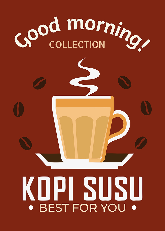 Kopi Susu Poster – Minimalist Indonesian Coffee Wall Art