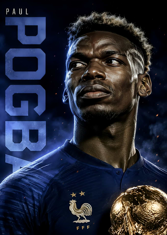 Paul Pogba with World Cup Trophy