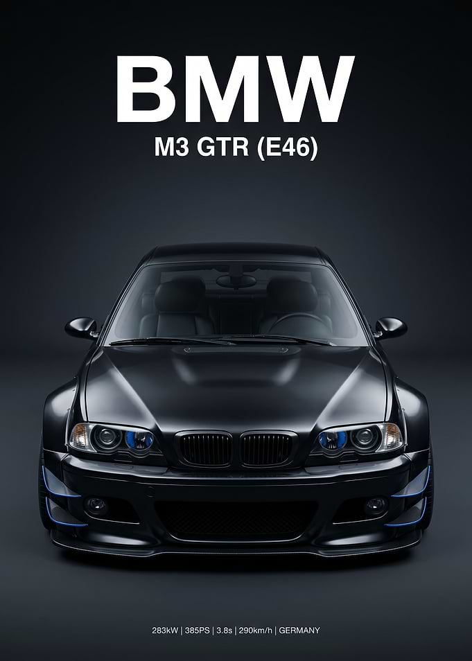 BMW M3 GTR (E46) Poster