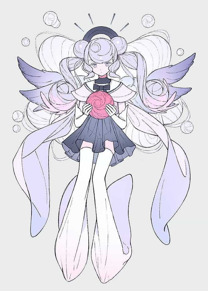 Anime Girl Holding Pink Orb