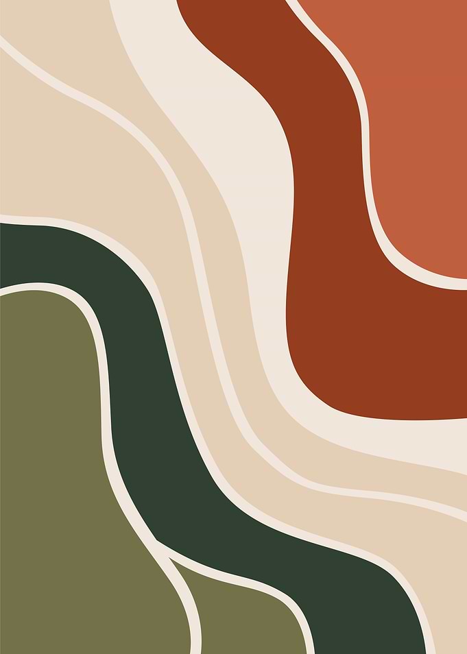 Abstract Wavy Lines Art