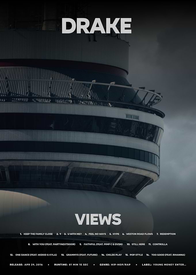 Drake Views Album Cover