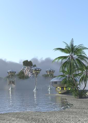 Futuristic Island Dwellings