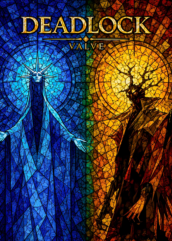 Deadlock Valve Stained Glass Art
