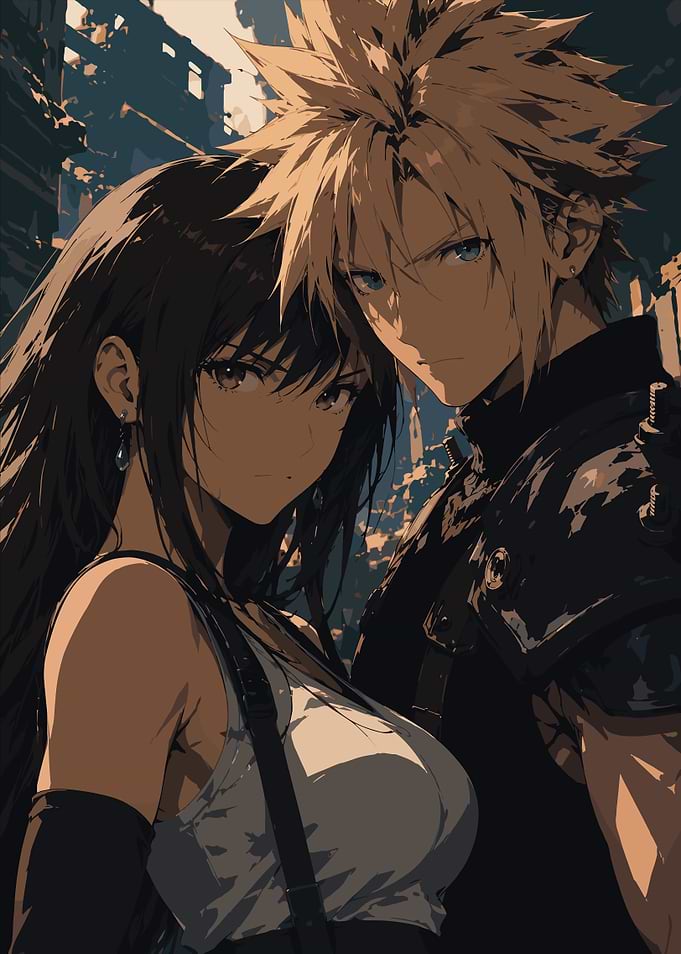 Cloud and Tifa Portrait