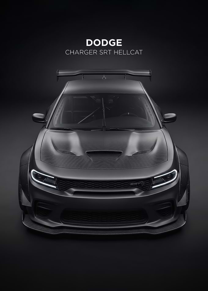 sleek black Dodge Charger SRT Hellcat Widebody