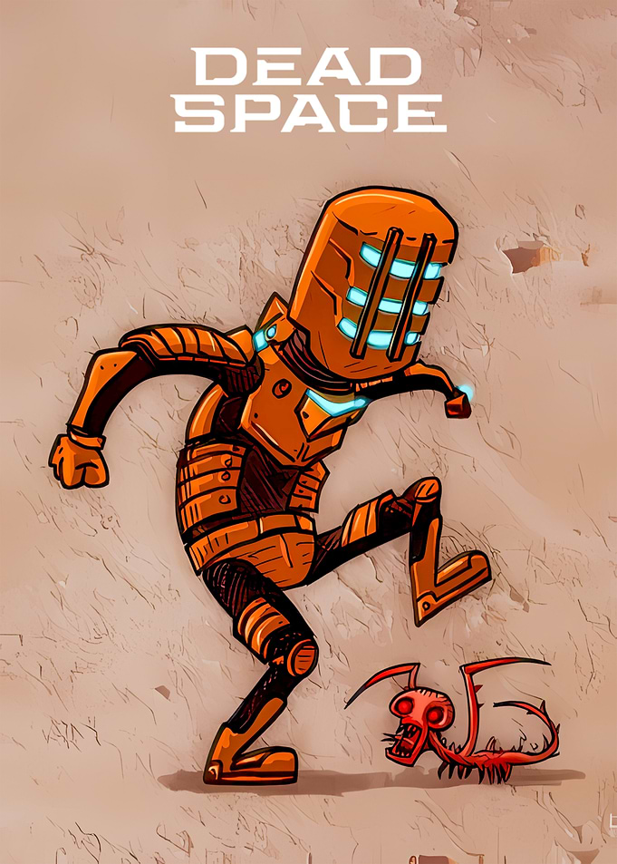 Dead Space Isaac Clarke and Necromorph
