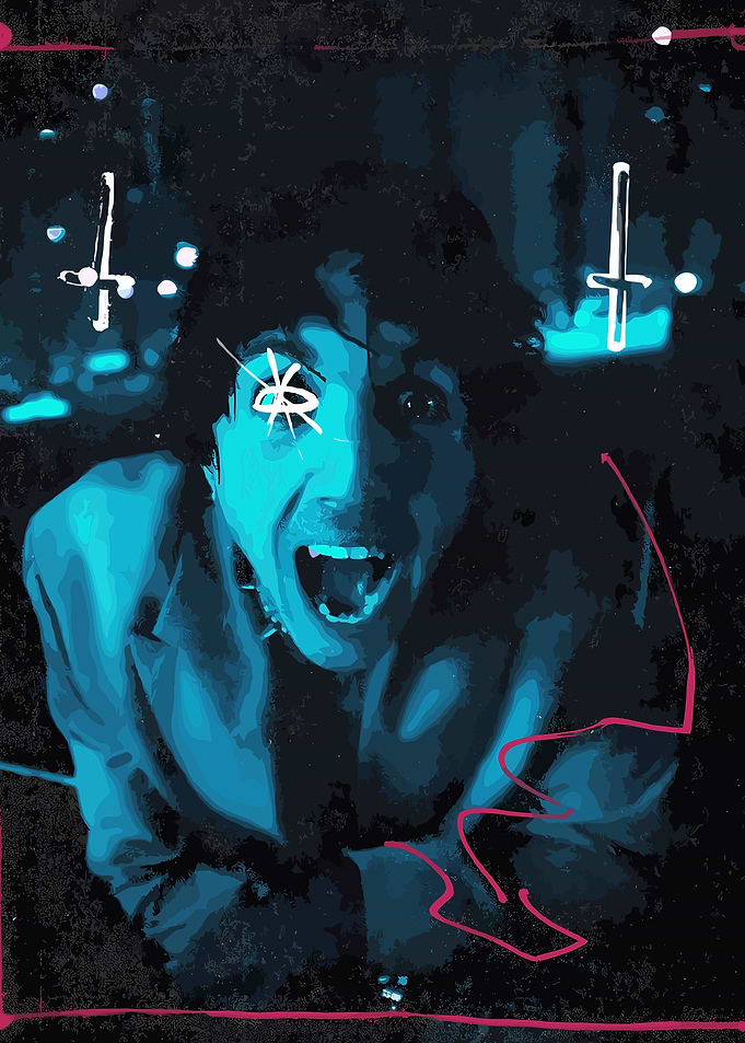Screaming Man with Symbols