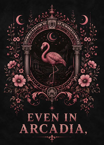 Flamingo in Arcadian Landscape