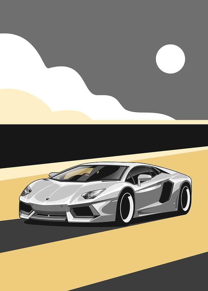 Aventador Ocean Moonlight