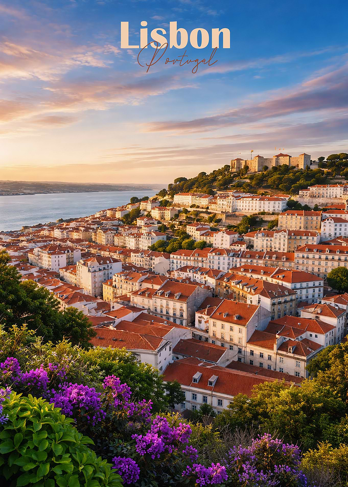 Lisbon Cityscape at Sunset