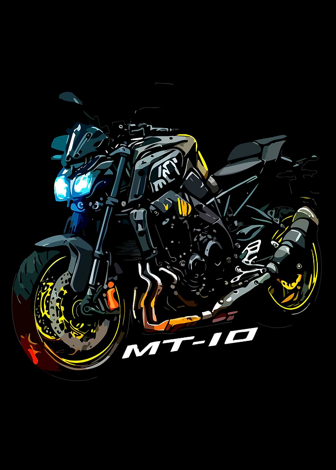 Yamaha MT-10 Motorcycle Illustration