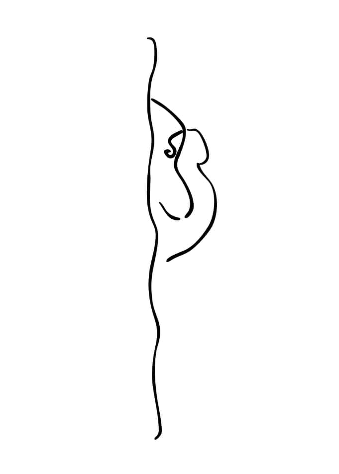Ballet Dancer Line Art