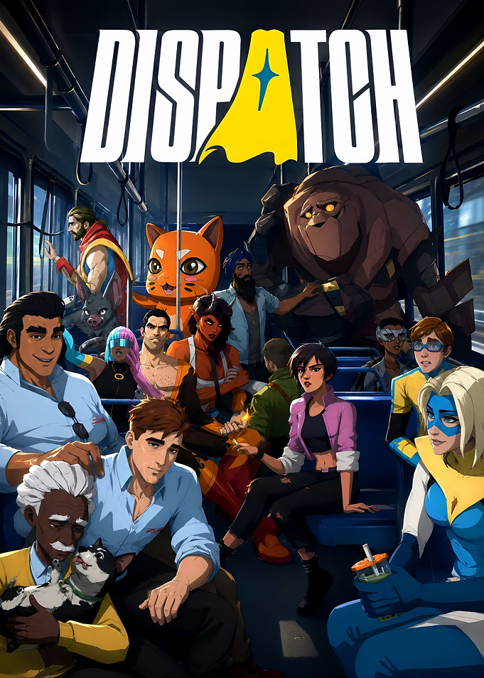 Dispatch Comic Characters on a Bus