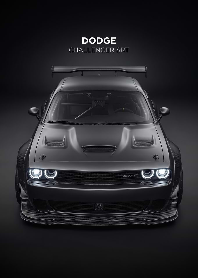 sleek Dodge Challenger SRT Race Car