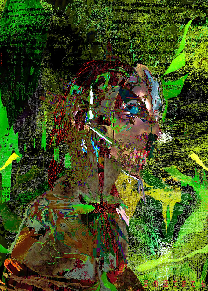 Abstract Glitched Portrait