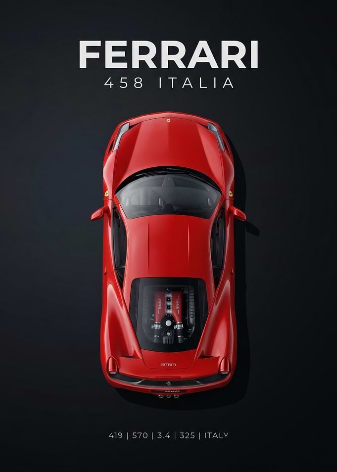 Ferrari 458 Italia Top View