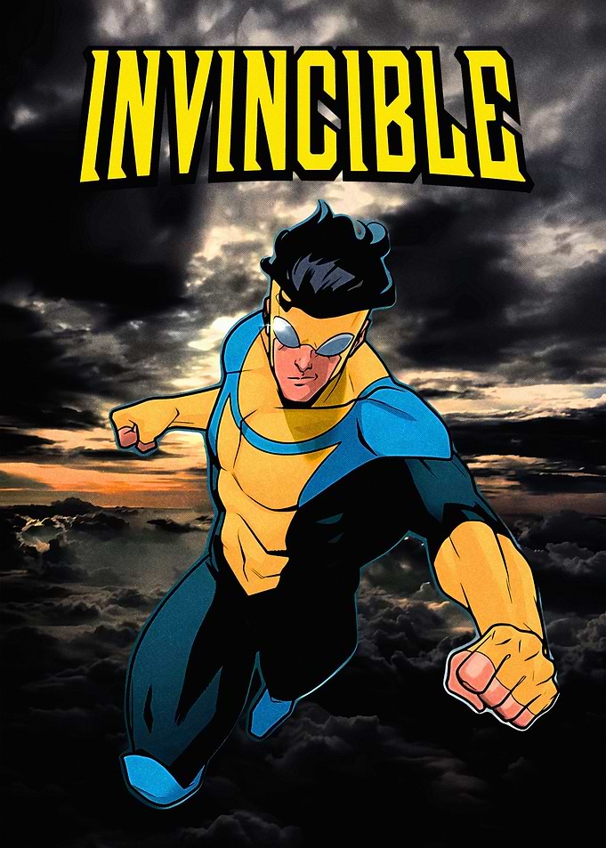 Invincible Flying Through Clouds