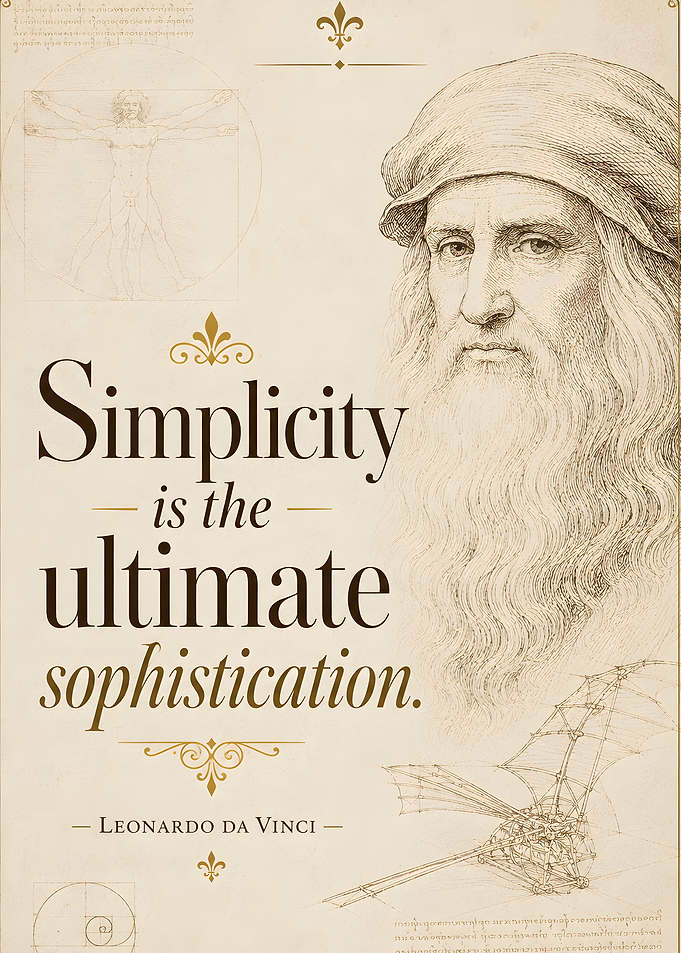 Leonardo da Vinci quote poster