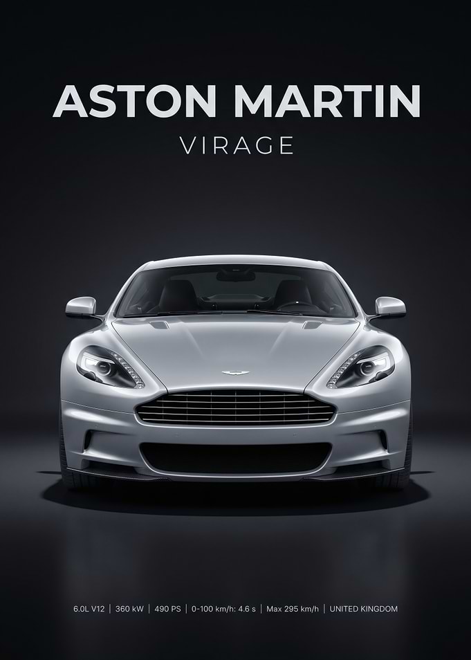 Aston Martin Virage Silver Car