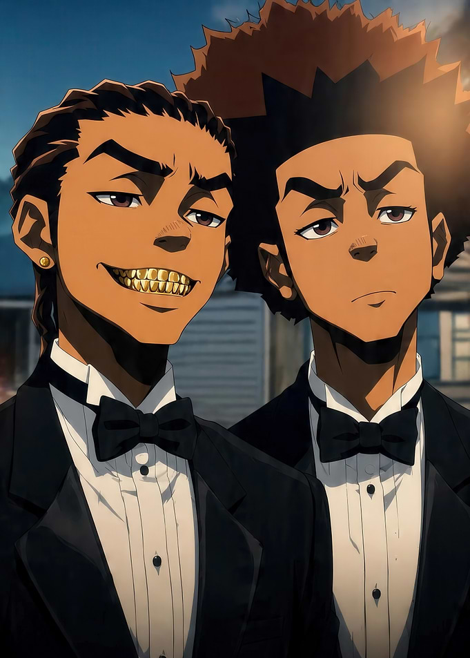 The Boondocks Characters in Tuxedos